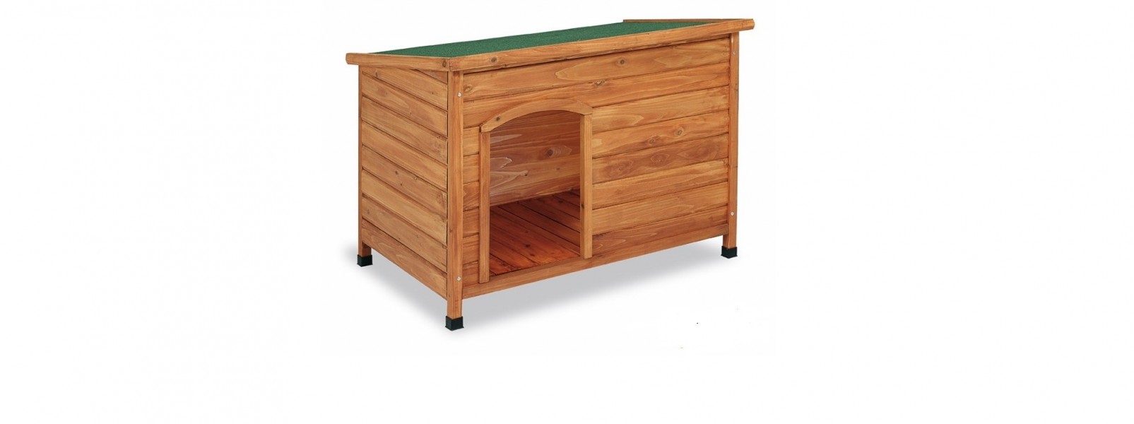 Caseta de madera techo plano mediana